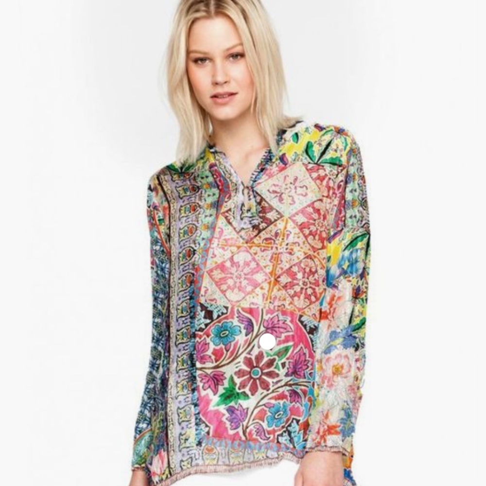 Johnny Was Ravine Silk Top